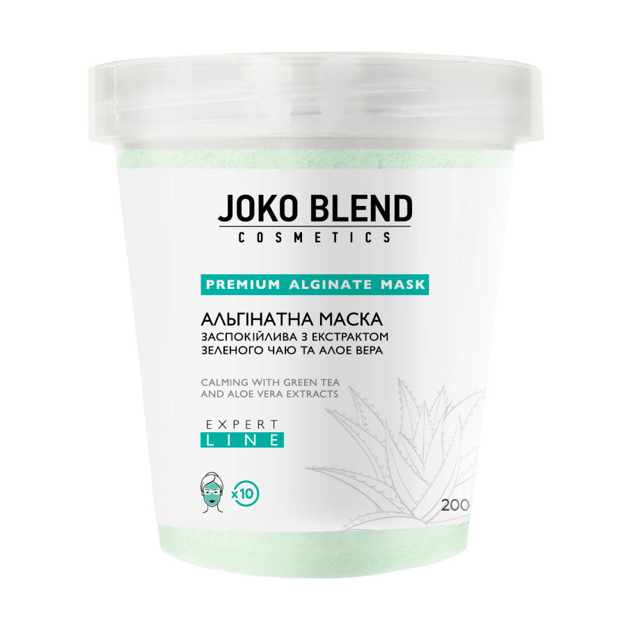 Заспокійлива альгінатна маска Joko Blend з екстрактом зеленого чаю і алое вера, 200 г